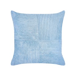 Zestaw 2 poduszek dekoracyjnych MILLET Sztruks 43 x 43 cm Niebieski Wzór geometryczny Zestaw 2 poduszek dekoracyjnych MILLET Sztruks 43 x 43 cm Niebieski Wzór geometryczny
