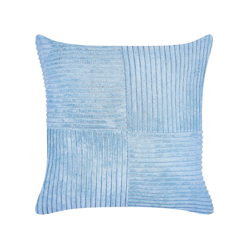 Zestaw 2 poduszek dekoracyjnych MILLET Sztruks 43 x 43 cm Niebieski Wzór geometryczny Zestaw 2 poduszek dekoracyjnych MILLET Sztruks 43 x 43 cm Niebieski Wzór geometryczny