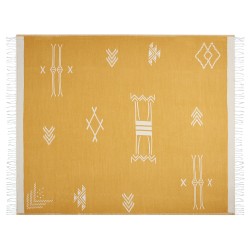Koc JALKINI 130 x 170 cm Żółty Koc JALKINI 130 x 170 cm Żółty