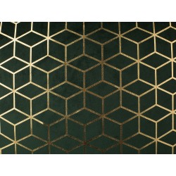 Zestaw 2 poduszek dekoracyjnych CELOSIA Welur 45 x 45 cm Ciemnozielony Wzór geometryczny Zestaw 2 poduszek dekoracyjnych CELOSIA Welur 45 x 45 cm Ciemnozielony Wzór geometryczny
