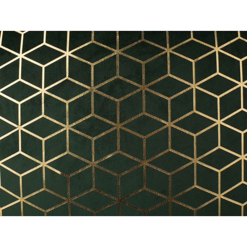 Zestaw 2 poduszek dekoracyjnych CELOSIA Welur 45 x 45 cm Ciemnozielony Wzór geometryczny Zestaw 2 poduszek dekoracyjnych CELOSIA Welur 45 x 45 cm Ciemnozielony Wzór geometryczny
