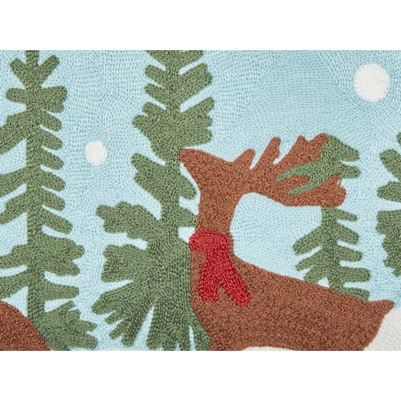 2 poduszki bawełniane motyw świąteczny 45 x 45 cm niebieskie PEPPERMINT 2 poduszki bawełniane motyw świąteczny 45 x 45 cm niebieskie PEPPERMINT