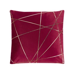 Zestaw 2 poduszek dekoracyjnych PINUS Welur 45 x 45 cm Czerwony Wzór geometryczny Zestaw 2 poduszek dekoracyjnych PINUS Welur 45 x 45 cm Czerwony Wzór geometryczny
