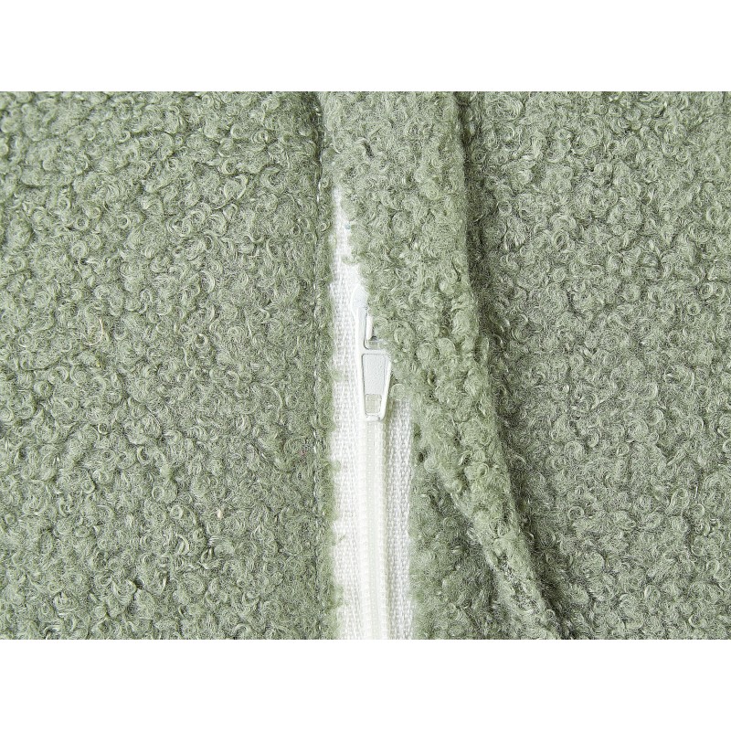 Zestaw 2 poduszek dekoracyjnych RUTABAGA Boucle 30 x 30 cm Zielony Jednolity Zestaw 2 poduszek dekoracyjnych RUTABAGA Boucle 30 x 30 cm Zielony Jednolity