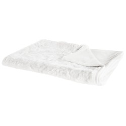 Koc TOURZA 180 x 220 cm Biały Koc TOURZA 180 x 220 cm Biały