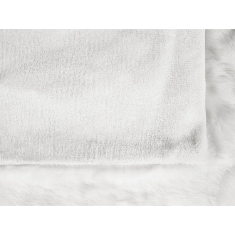Koc TOURZA 180 x 220 cm Biały Koc TOURZA 180 x 220 cm Biały