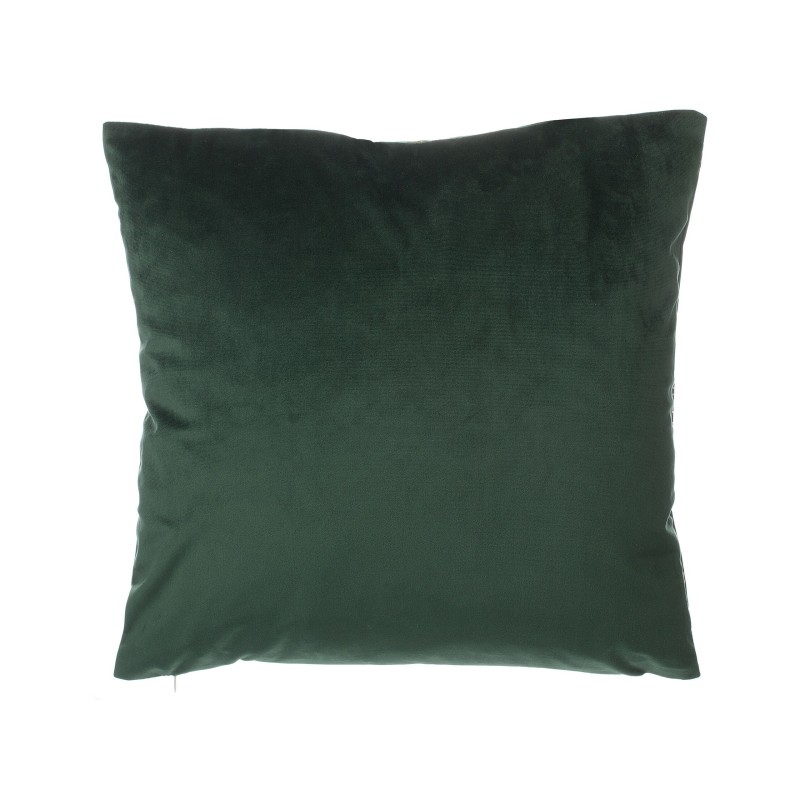Zestaw 2 poduszek dekoracyjnych FREESIA Welur 45 x 45 cm Ciemnozielony Wzór roślinny Zestaw 2 poduszek dekoracyjnych FREESIA Welur 45 x 45 cm Ciemnozielony Wzór roślinny