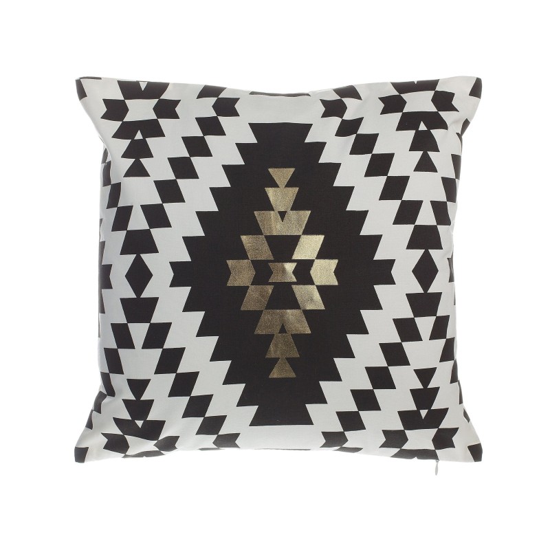 Zestaw 2 poduszek dekoracyjnych COLEUS Bawełna 45 x 45 cm Czarny Wzór geometryczny Zestaw 2 poduszek dekoracyjnych COLEUS Bawełna 45 x 45 cm Czarny Wzór geometryczny