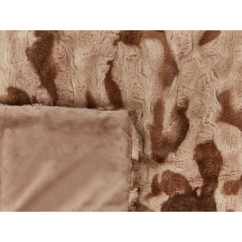 Koc BAKIRA Sztuczne futro 150 x 200 cm Brązowy Koc BAKIRA Sztuczne futro 150 x 200 cm Brązowy
