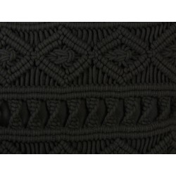 Zestaw 2 poduszek dekoracyjnych MUDANYA Bawełna 45 x 45 cm Czarny Wzór geometryczny Zestaw 2 poduszek dekoracyjnych MUDANYA Bawełna 45 x 45 cm Czarny Wzór geometryczny