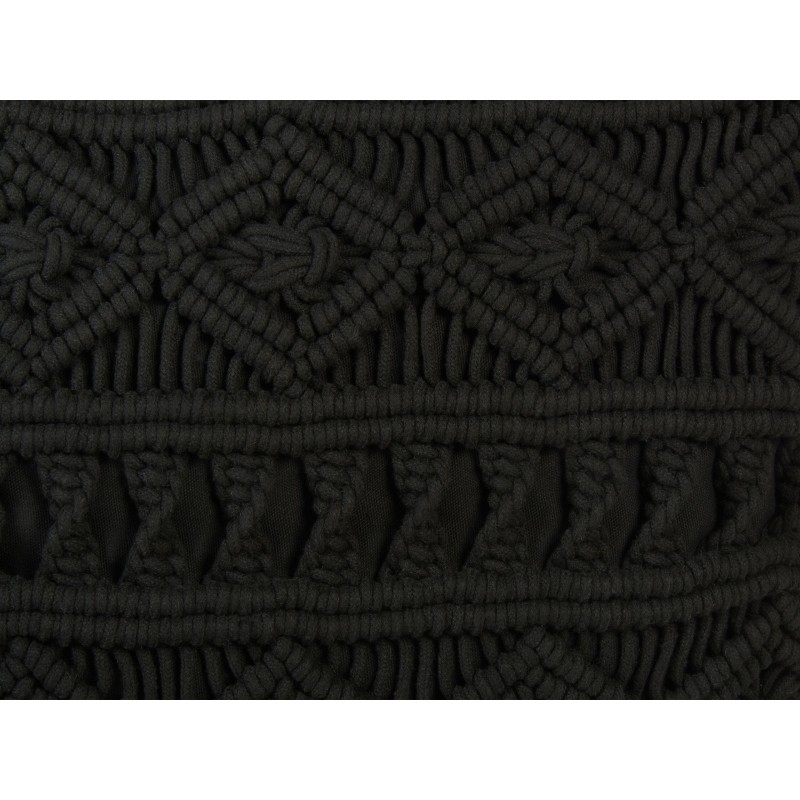 Zestaw 2 poduszek dekoracyjnych MUDANYA Bawełna 45 x 45 cm Czarny Wzór geometryczny Zestaw 2 poduszek dekoracyjnych MUDANYA Bawełna 45 x 45 cm Czarny Wzór geometryczny