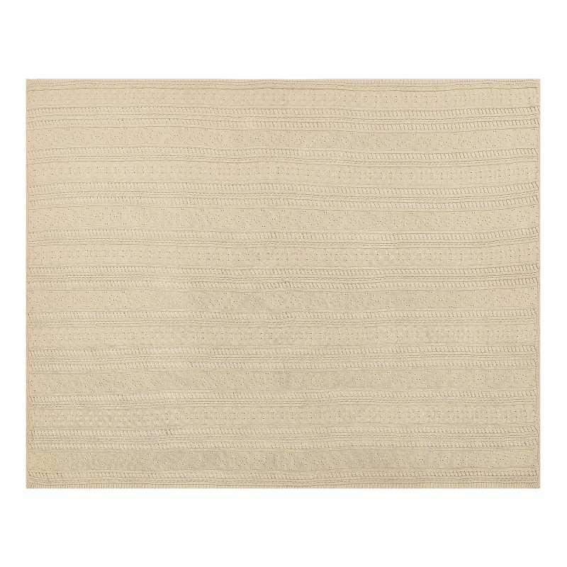 Narzuta na łóżko DAULET Bawełna 150 x 200 cm Beżowy Narzuta na łóżko DAULET Bawełna 150 x 200 cm Beżowy