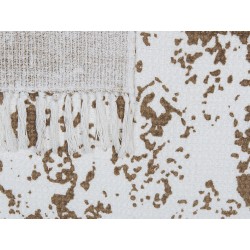 Koc PAZARYERI Bawełna 130 x 180 cm Brązowy Koc PAZARYERI Bawełna 130 x 180 cm Brązowy