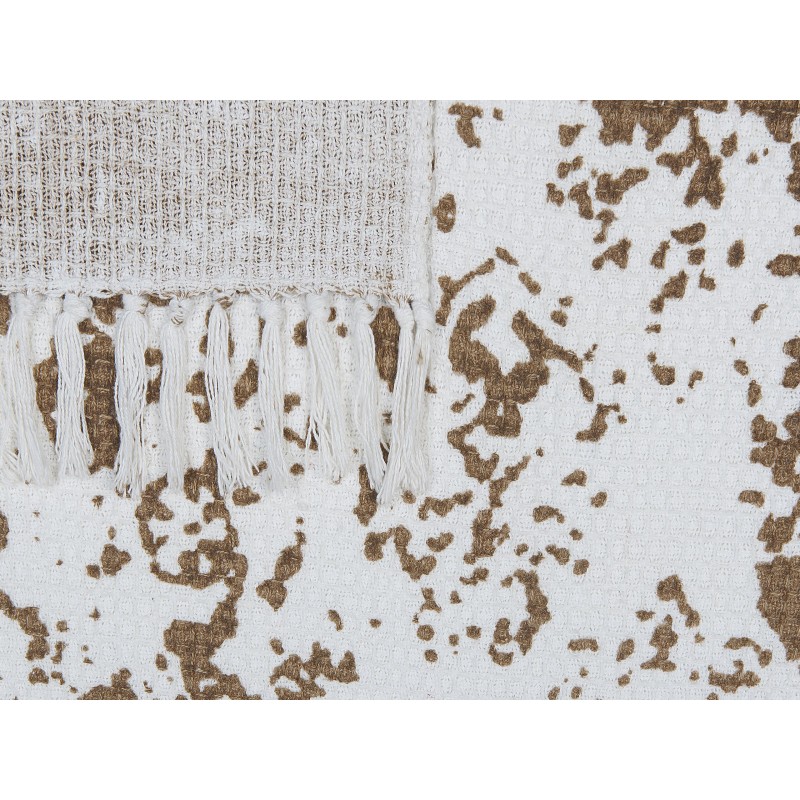 Koc PAZARYERI Bawełna 130 x 180 cm Brązowy Koc PAZARYERI Bawełna 130 x 180 cm Brązowy
