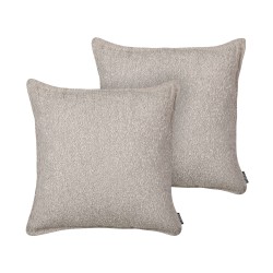 Zestaw 2 poduszek dekoracyjnych SENECIA Boucle 45 x 45 cm Beżowy Jednolity