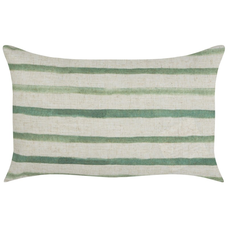 Zestaw 2 poduszek dekoracyjnych KAFRA 30 x 50 cm Zielony W paski Zestaw 2 poduszek dekoracyjnych KAFRA 30 x 50 cm Zielony W paski