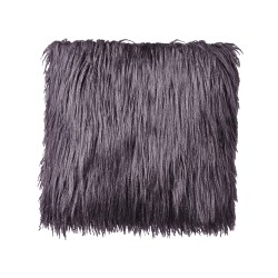 Zestaw 2 poduszek dekoracyjnych COROKIA Sztuczne futro 45 x 45 cm Ciemnoszary Jednolity Zestaw 2 poduszek dekoracyjnych COROKIA Sztuczne futro 45 x 45 cm Ciemnoszary Jednolity