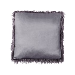 Zestaw 2 poduszek dekoracyjnych COROKIA Sztuczne futro 45 x 45 cm Ciemnoszary Jednolity Zestaw 2 poduszek dekoracyjnych COROKIA Sztuczne futro 45 x 45 cm Ciemnoszary Jednolity