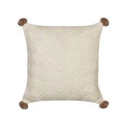 Zestaw 2 poduszek dekoracyjnych OBERONIA Bawełna 45 x 45 cm Beżowy Jednolity Zestaw 2 poduszek dekoracyjnych OBERONIA Bawełna 45 x 45 cm Beżowy Jednolity