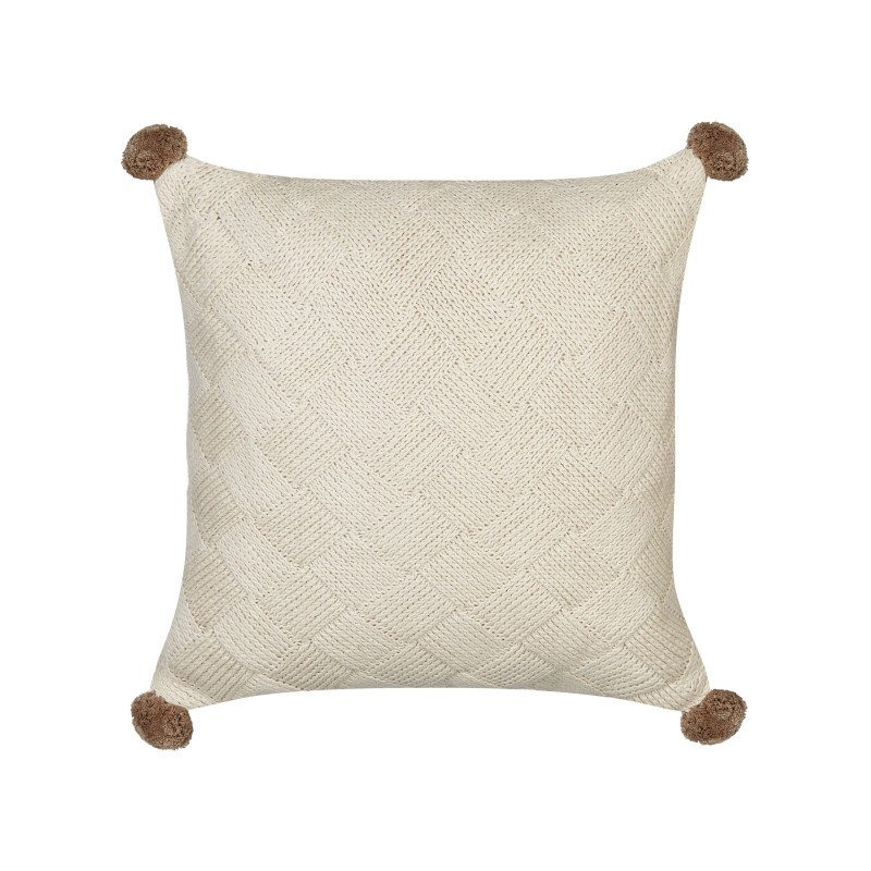Zestaw 2 poduszek dekoracyjnych OBERONIA Bawełna 45 x 45 cm Beżowy Jednolity Zestaw 2 poduszek dekoracyjnych OBERONIA Bawełna 45 x 45 cm Beżowy Jednolity