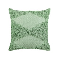 2 poduszki dekoracyjne bawełniane tuftowane 45 x 45 cm zielone RHOEO 2 poduszki dekoracyjne bawełniane tuftowane 45 x 45 cm zielone RHOEO