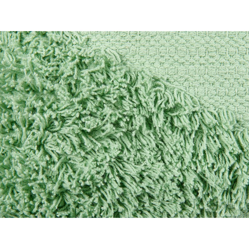 2 poduszki dekoracyjne bawełniane tuftowane 45 x 45 cm zielone RHOEO 2 poduszki dekoracyjne bawełniane tuftowane 45 x 45 cm zielone RHOEO