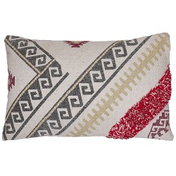 Poduszka dekoracyjna BETULA Bawełna 30 x 50 cm Beżowy Wzór geometryczny