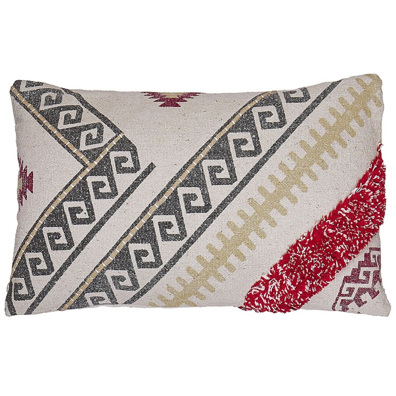 Poduszka dekoracyjna BETULA Bawełna 30 x 50 cm Beżowy Wzór geometryczny Poduszka dekoracyjna BETULA Bawełna 30 x 50 cm Beżowy Wzór geometryczny