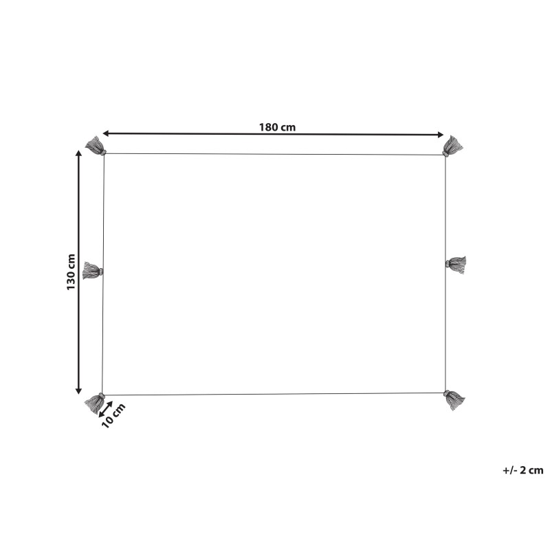 Koc MUNGER Bawełna 130 x 180 cm Beżowy Koc MUNGER Bawełna 130 x 180 cm Beżowy