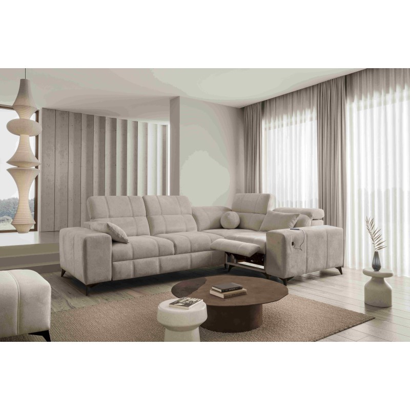Ballagio II Mix Corner Sofa with Sleeping and Relax Function | Best Quality Weave, Spring 1110