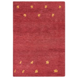 Dywan wełniany gabbeh 160 x 230 cm czerwony YARALI Dywan wełniany gabbeh 160 x 230 cm czerwony YARALI
