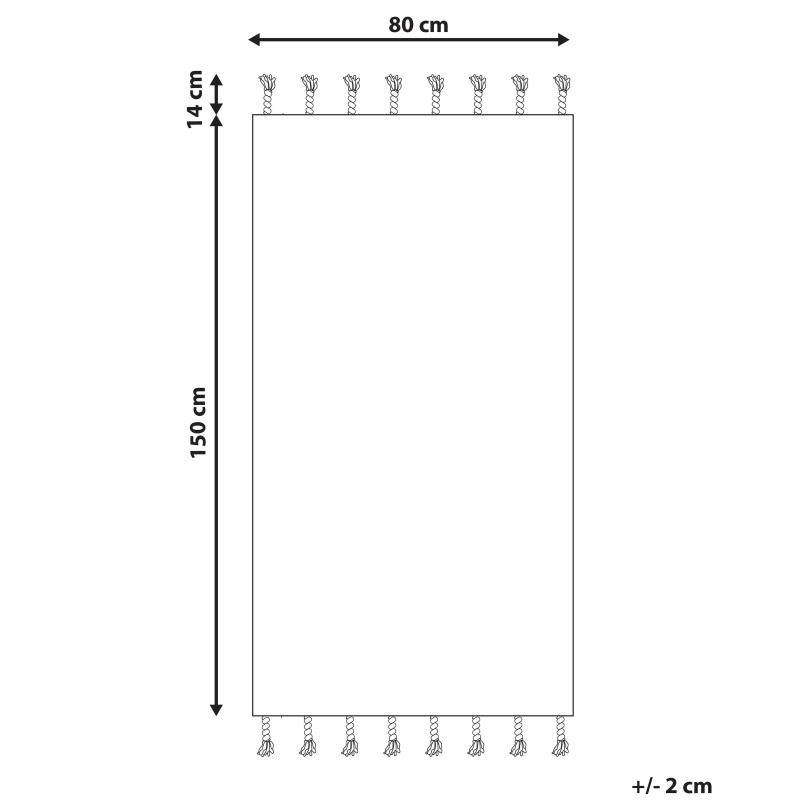 Dywan bawełniany 80 x 150 cm biało-czarny KHOURIBGA Dywan bawełniany 80 x 150 cm biało-czarny KHOURIBGA