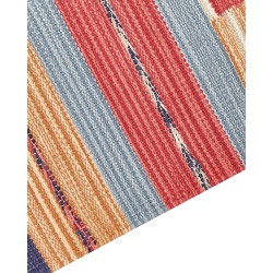 Dywan bawełniany kilim 140 x 200 cm wielokolorowy GANDZAK Dywan bawełniany kilim 140 x 200 cm wielokolorowy GANDZAK
