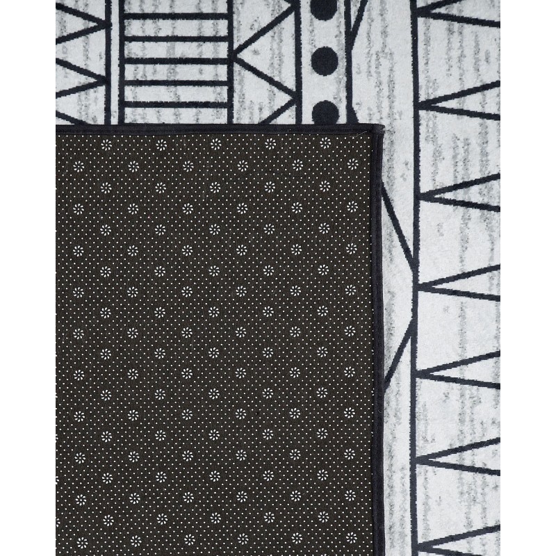 Dywan 140 x 200 cm czarno-szary KEBAN Dywan 140 x 200 cm czarno-szary KEBAN