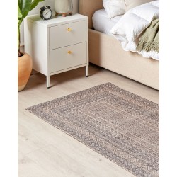 Dywan 80 x 150 cm beżowo-szary BAGLAR Dywan 80 x 150 cm beżowo-szary BAGLAR