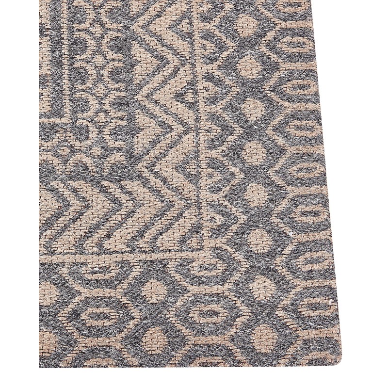 Dywan 80 x 150 cm beżowo-szary BAGLAR Dywan 80 x 150 cm beżowo-szary BAGLAR