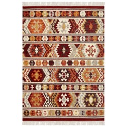 Dywan wełniany kilim 200 x 300 cm wielokolorowy AYGAVAN Dywan wełniany kilim 200 x 300 cm wielokolorowy AYGAVAN