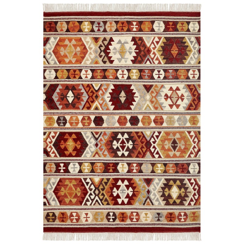 Dywan wełniany kilim 200 x 300 cm wielokolorowy AYGAVAN Dywan wełniany kilim 200 x 300 cm wielokolorowy AYGAVAN