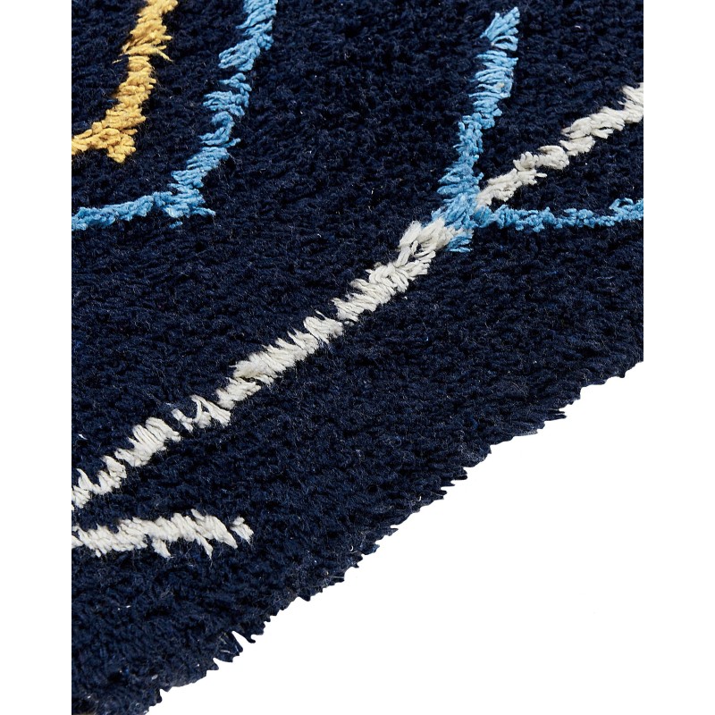 Dywan bawełniany 160 x 230 cm czarny CORUM Dywan bawełniany 160 x 230 cm czarny CORUM