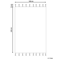 Dywan bawełniany 160 x 230 cm beżowy CORUM Dywan bawełniany 160 x 230 cm beżowy CORUM