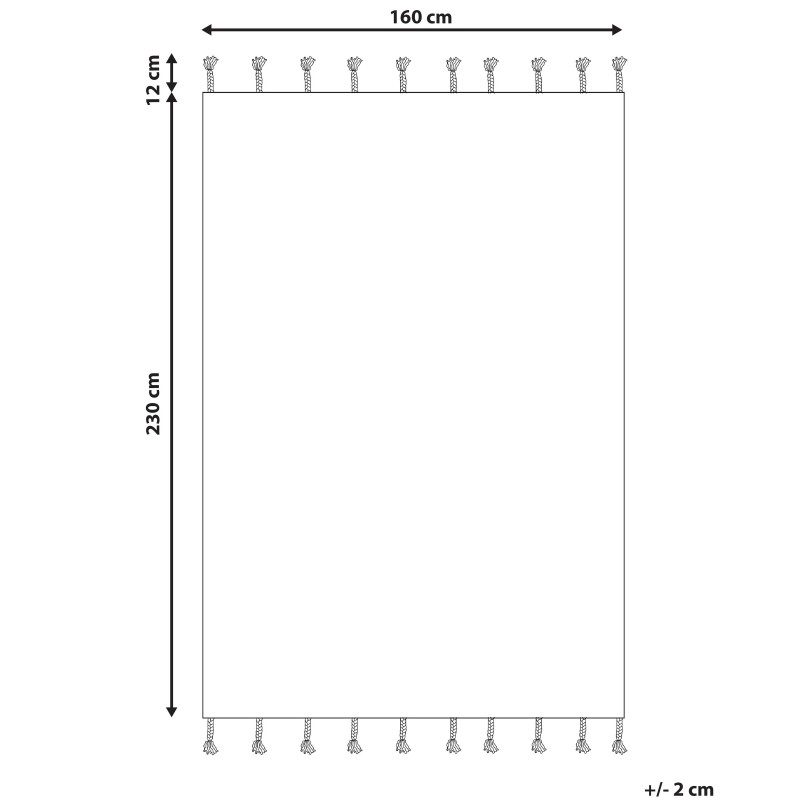 Dywan bawełniany 160 x 230 cm beżowy CORUM Dywan bawełniany 160 x 230 cm beżowy CORUM