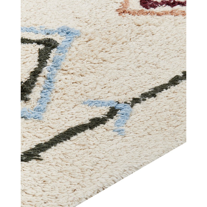 Dywan bawełniany 160 x 230 cm beżowy CORUM Dywan bawełniany 160 x 230 cm beżowy CORUM