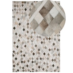 Dywan patchwork skórzany 140 x 200 cm wielokolorowy HIRKA