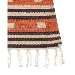 Dywan bawełniany kilim 160 x 230 cm pomarańczowy GAVAR Dywan bawełniany kilim 160 x 230 cm pomarańczowy GAVAR