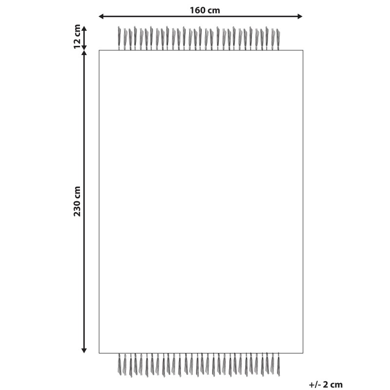 Dywan z juty 160 x 230 cm beżowy YELMEZ Dywan z juty 160 x 230 cm beżowy YELMEZ