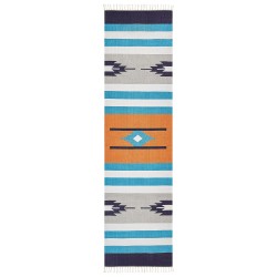 Dywan bawełniany kilim 80 x 300 cm wielokolorowy NORATUS Dywan bawełniany kilim 80 x 300 cm wielokolorowy NORATUS
