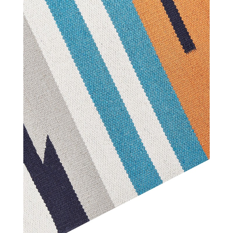 Dywan bawełniany kilim 80 x 300 cm wielokolorowy NORATUS Dywan bawełniany kilim 80 x 300 cm wielokolorowy NORATUS