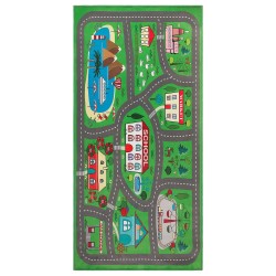 Dywan dziecięcy nadruk z miastem 80 x 150 cm TUTAK Dywan dziecięcy nadruk z miastem 80 x 150 cm TUTAK