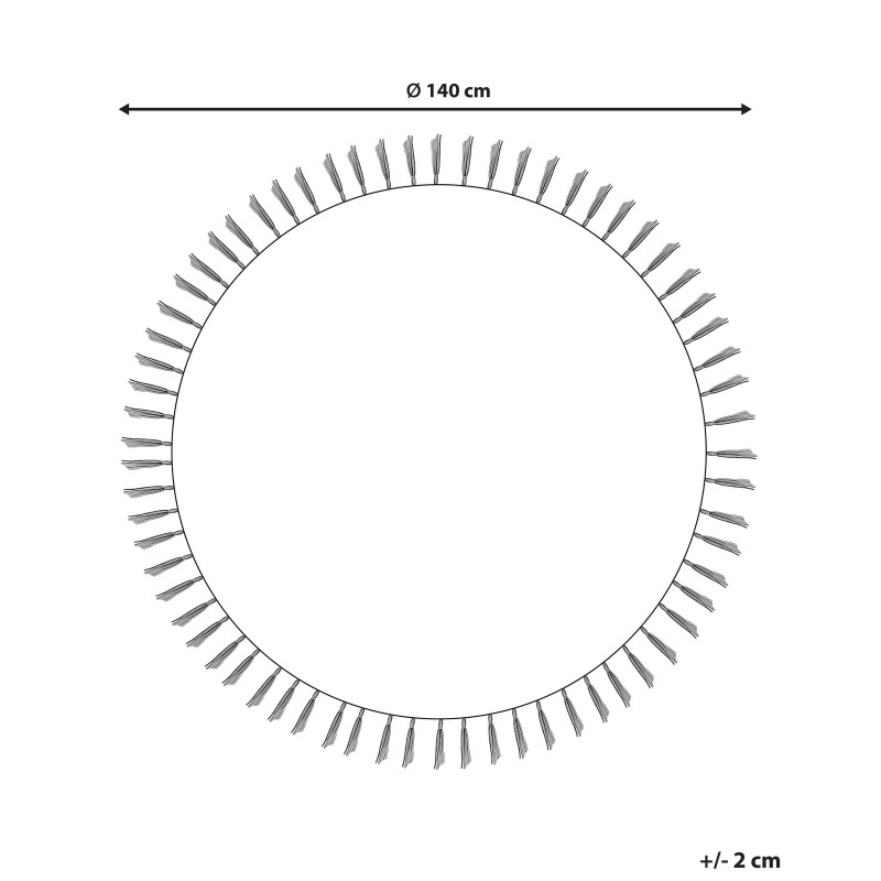 Dywan okrągły bawełniany ø 140 cm beżowy ARTMAK Dywan okrągły bawełniany ø 140 cm beżowy ARTMAK