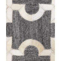 Dywan skórzany 160 x 230 cm szaro-beżowy YEDISU Dywan skórzany 160 x 230 cm szaro-beżowy YEDISU